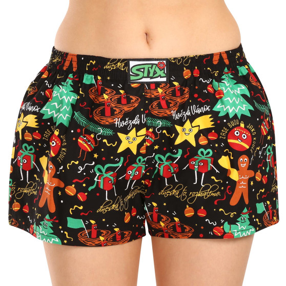 Damesboxershorts Styx kunst klassieke elastische kerstversiering (K1754)