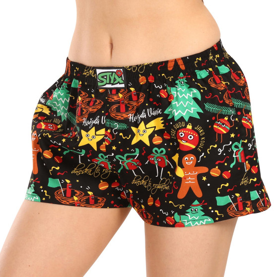 Damesboxershorts Styx kunst klassieke elastische kerstversiering (K1754)