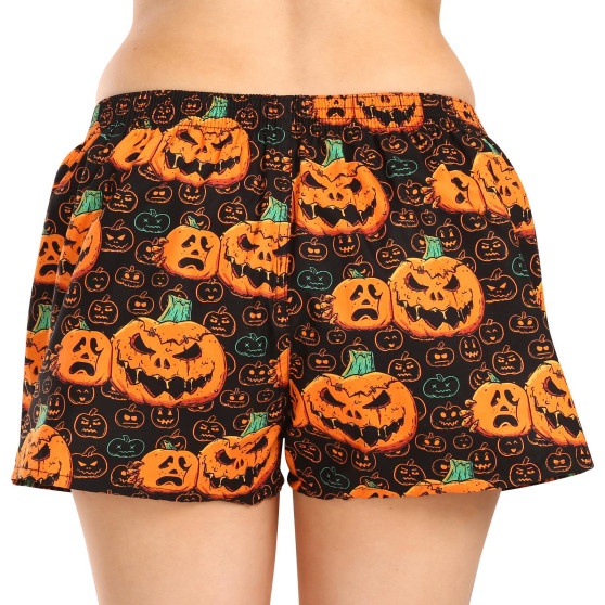 Damesboxershorts Styx kunst klassieke rubber Halloween pompoen (K1755)