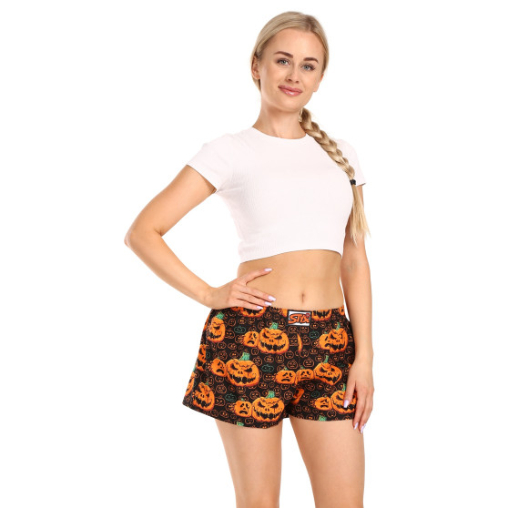 Damesboxershorts Styx kunst klassieke rubber Halloween pompoen (K1755)