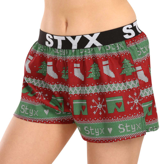 Damesboxershorts Styx kunst sport elastisch kerst gebreid (T1658)