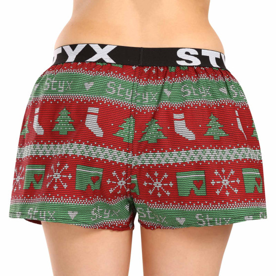 Damesboxershorts Styx kunst sport elastisch kerst gebreid (T1658)