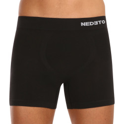 Herenboxershort Nedeto naadloos bamboe zwart (NDTB001S)