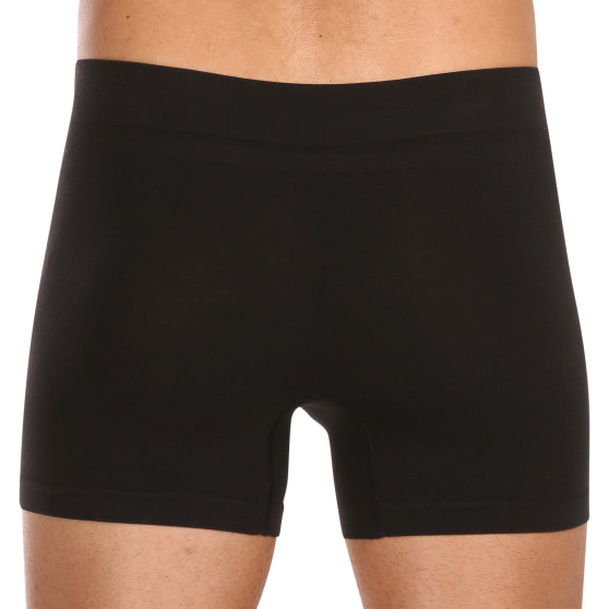 Herenboxershort Nedeto naadloos bamboe zwart (NDTB001S)