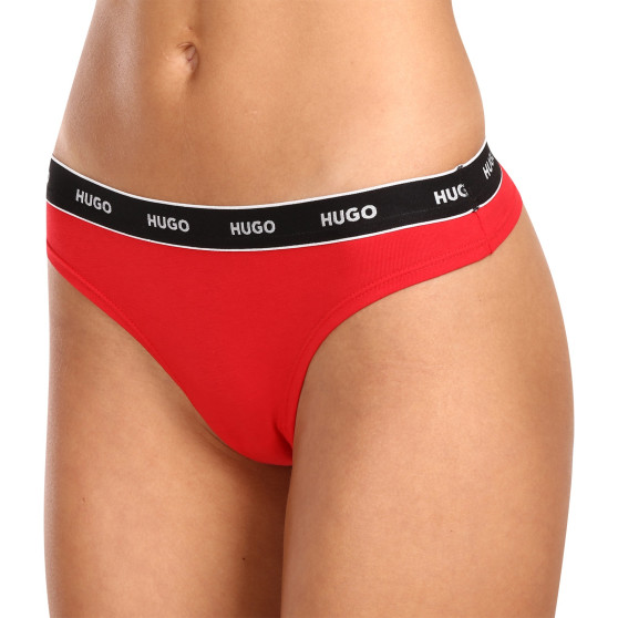 3PACK dames string HUGO veelkleurig (50480150 982)