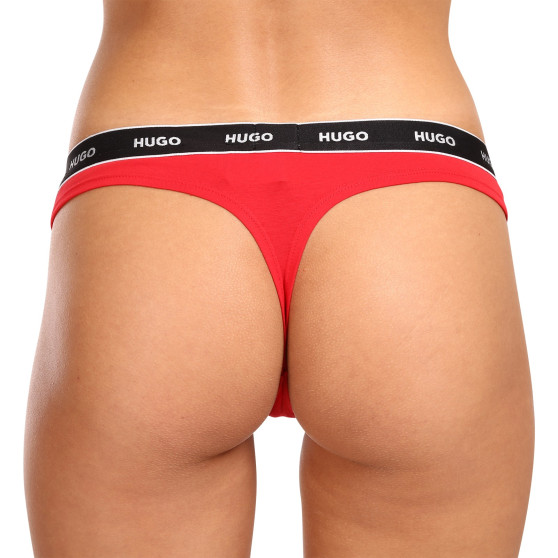 3PACK dames string HUGO veelkleurig (50480150 982)