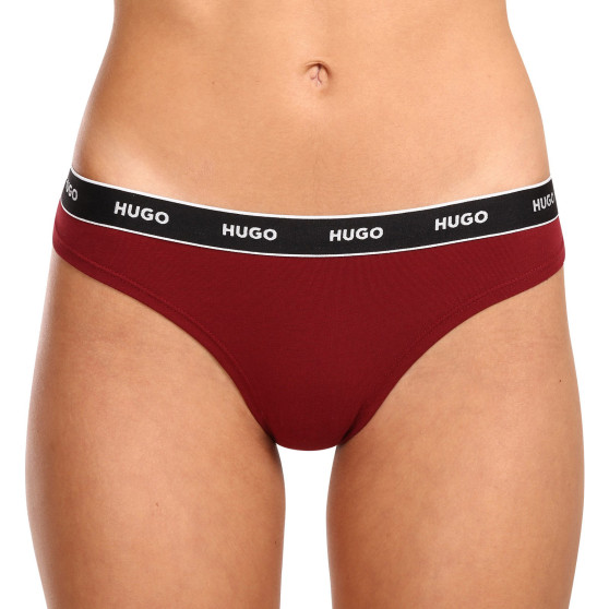 3PACK dames string HUGO veelkleurig (50480150 982)