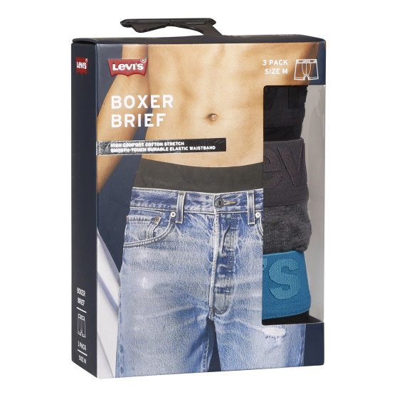 3PACK herenboxershort Levis veelkleurig (905045001 023)