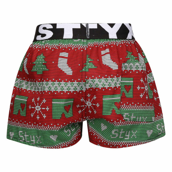 Kindershort Styx kunst sport elastisch Kerstmis gebreid (BJ1658)