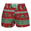 Kinder broek Styx kunst klassieke elastische kerst gebreid (J1658)