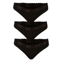 3PACK Braziliaanse Dames slip Styx zwart (3IB960)