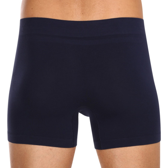 5PACK herenboxershort Nedeto naadloos bamboe blauw (5NDTB002S)