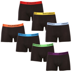 7PACK herenboxershort Nedeto zwart (7NDTB001-week)