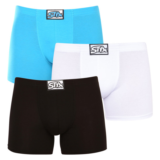 3PACK herenboxershort Styx lang klassiek elastisch meerkleurig (3F96019)