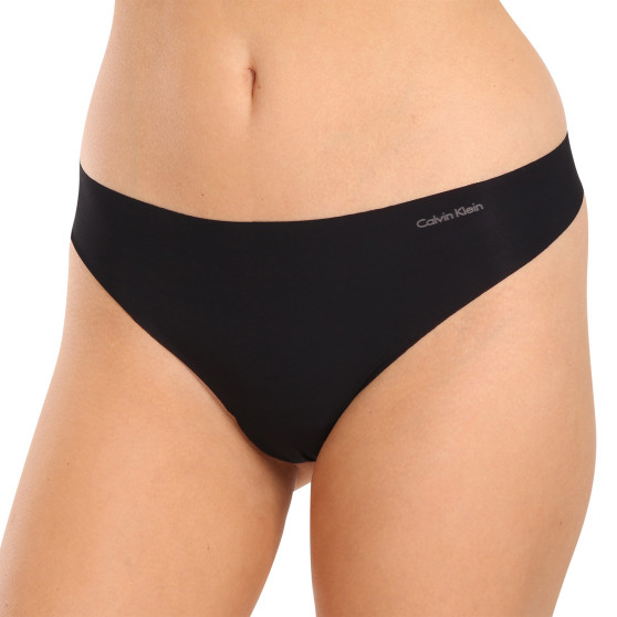 Dames string Calvin Klein naadloos zwart (D3428E-001)