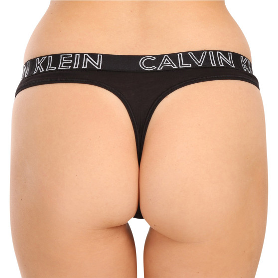 Dames string Calvin Klein zwart (QD3636E-001)