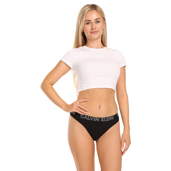 Dames string Calvin Klein zwart (QD3636E-001)