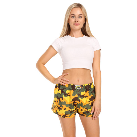 Damesboxershorts Styx art classic rubber camouflage geel (K1559)