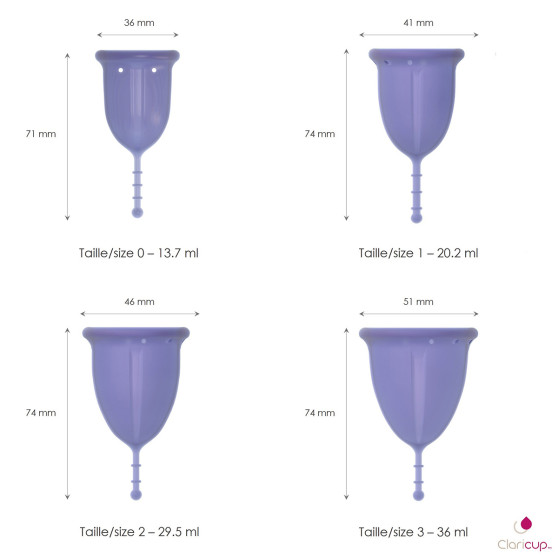 Menstruatiecup Claricup Violet 1 (CLAR06)