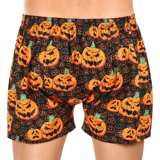 Herenboxershort Styx kunst klassieke rubber oversized Halloween pompoen (E1755)