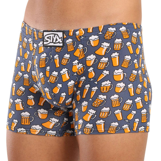 Herenboxershort Styx lang kunst klassiek rubber bier (F1357)