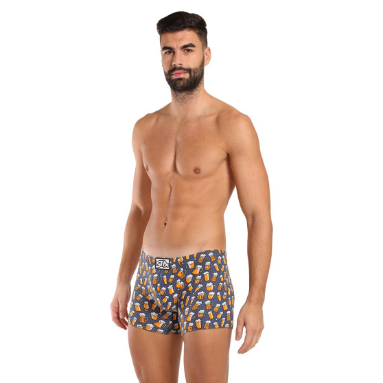 Herenboxershort Styx lang kunst klassiek rubber bier (F1357)