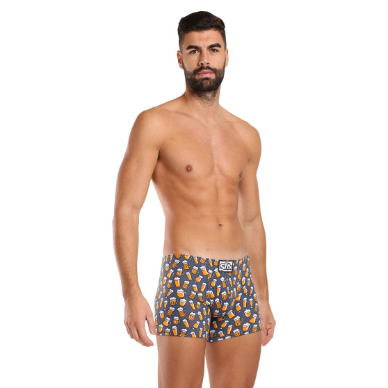 Herenboxershort Styx lang kunst klassiek rubber bier (F1357)