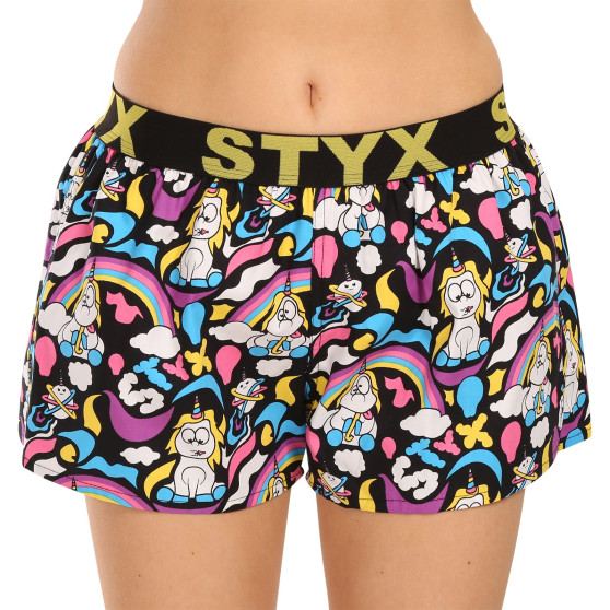 Damesboxershorts Styx kunst sport rubber eenhoorn (T1158)