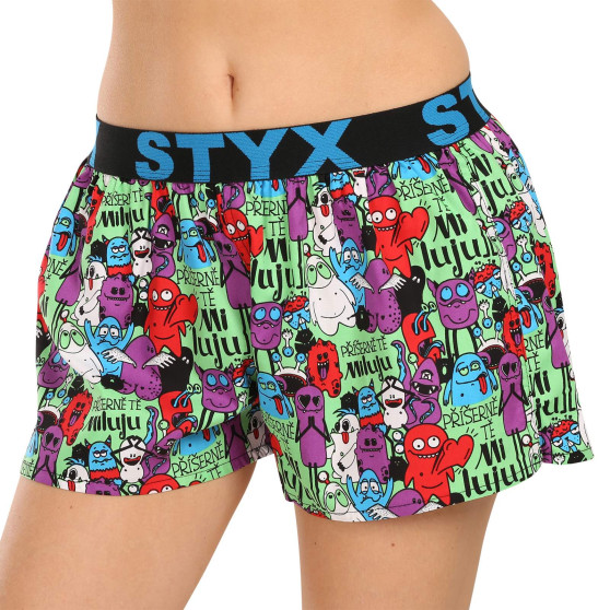 Damesboxershorts Styx kunst sport rubberen monsters (T1555)