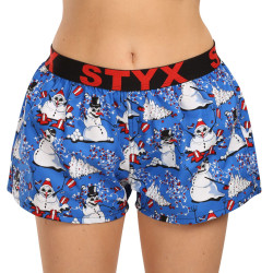 Damesboxershorts Styx kunst sport rubber kerst sneeuwpoppen (T1751)