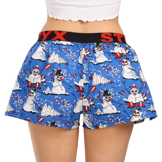 Damesboxershorts Styx kunst sport rubber kerst sneeuwpoppen (T1751)