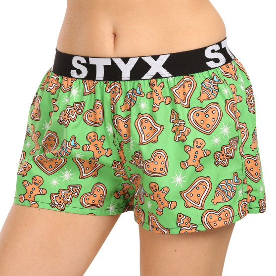 Damesboxershorts Styx kunst sport rubber Kerstmis peperkoek (T1753)