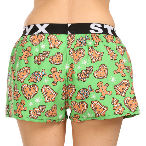 Damesboxershorts Styx kunst sport rubber Kerstmis peperkoek (T1753)