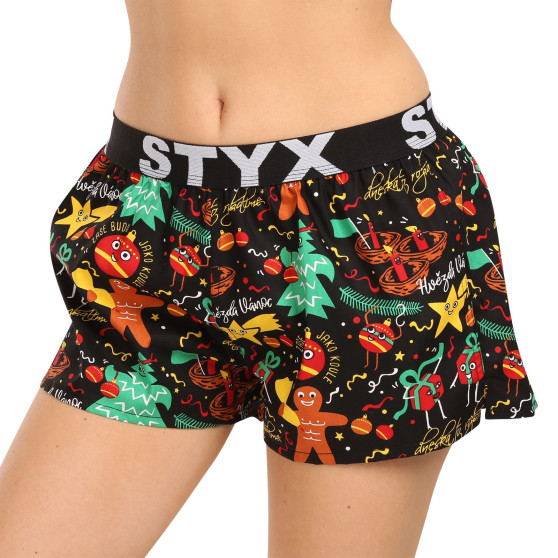 Damesboxershorts Styx kunst sport rubberen kerstversiering (T1754)