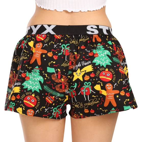 Damesboxershorts Styx kunst sport rubberen kerstversiering (T1754)