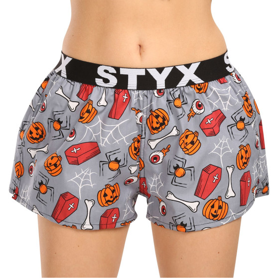 Damesboxershorts  Styx kunst sport rubber Halloween doodskisten (T1752)