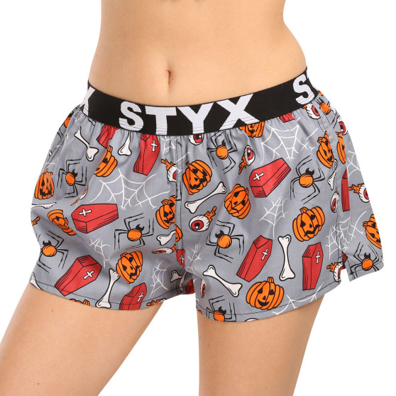 Damesboxershorts  Styx kunst sport rubber Halloween doodskisten (T1752)