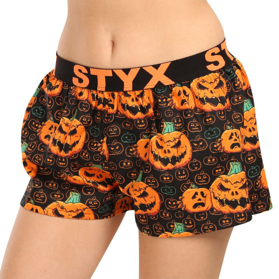 Damesboxershorts Styx kunst sport rubber Halloween pompoen (T1755)