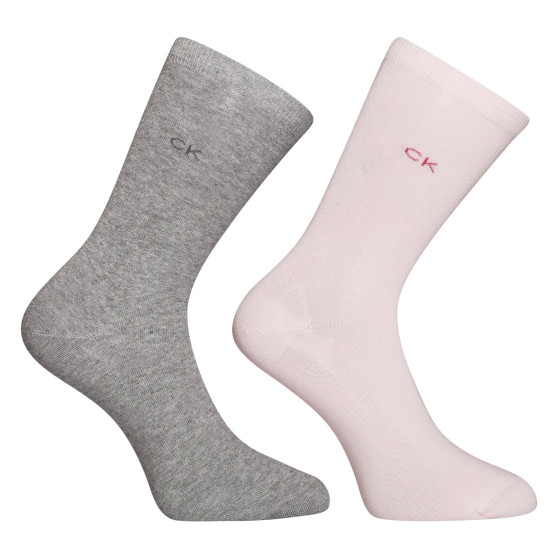 2PACK damessokken Calvin Klein hoog multicolour (701218769 003)