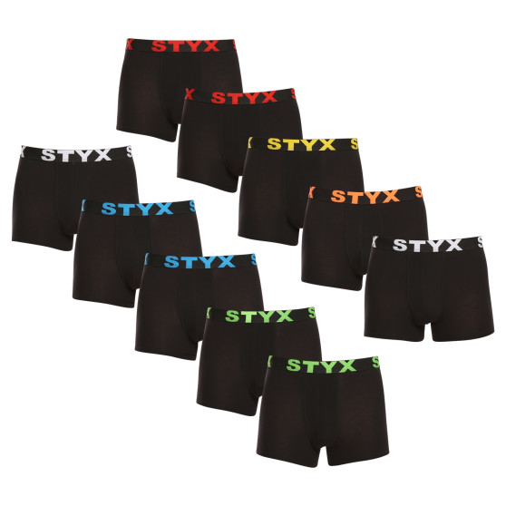 10PACK herenboxershort Styx sport elastisch zwart (10G9601)