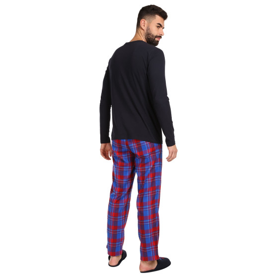 Herenpyjama Tommy Hilfiger met slippers multicolour in geschenkverpakking (UM0UM02989 0G5)