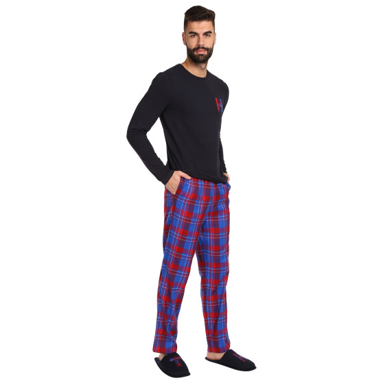 Herenpyjama Tommy Hilfiger met slippers multicolour in geschenkverpakking (UM0UM02989 0G5)