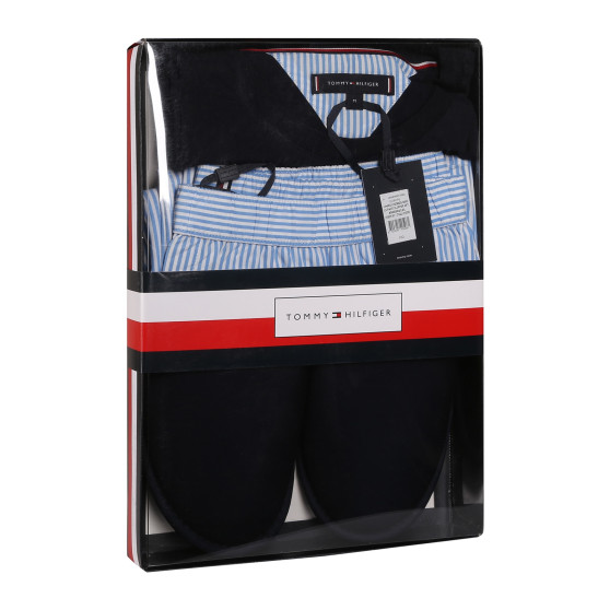 Herenpyjama Tommy Hilfiger met slippers multicolour in geschenkverpakking (UM0UM03025 0SO)