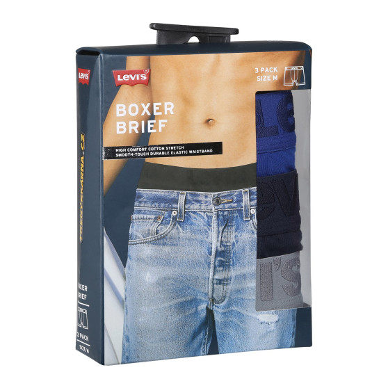 3PACK herenboxershort Levis veelkleurig (905045001 022)