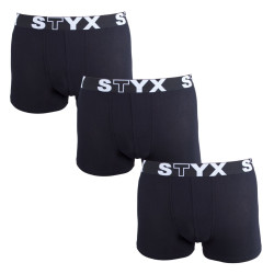 3PACK herenboxershort Styx sport elastisch oversized zwart (3R960)