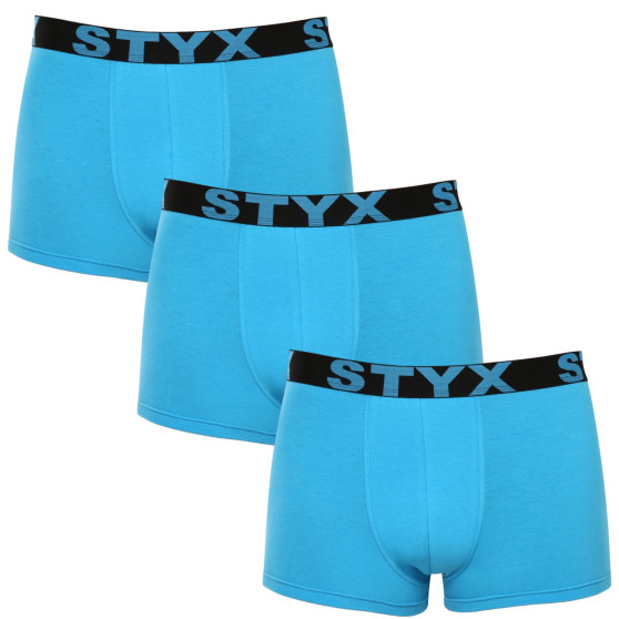 3PACK herenboxershort Styx sport elastisch lichtblauw (3G1169)