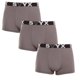 3PACK herenboxershort Styx sport elastisch donkergrijs (3G1063)