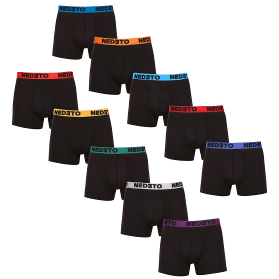 10PACK herenboxershort Nedeto zwart (10NB005)