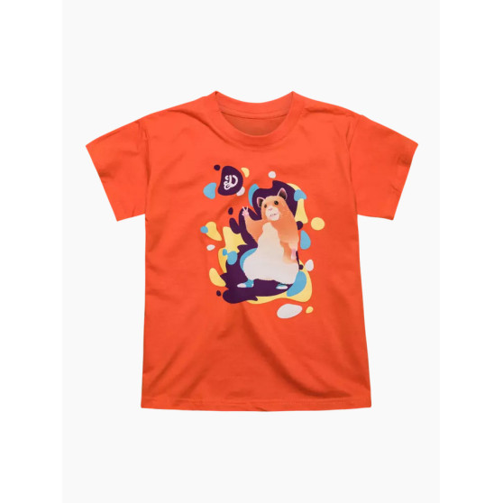 Vrolijk kinder t-shirt Dedoles Dansende hamster oranje (D-K-AP-TSH-C-C-1674)