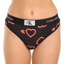 Dames string Calvin Klein zwart (QF7479E-H1R)